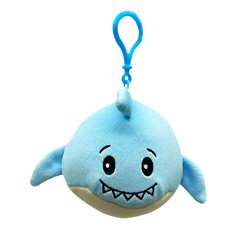 Blå Lovely Shark Plysch nyckelring Blå Lovely Shark Plysch nyckelring